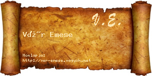 Vér Emese névjegykártya