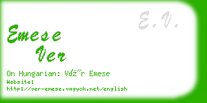 emese ver business card